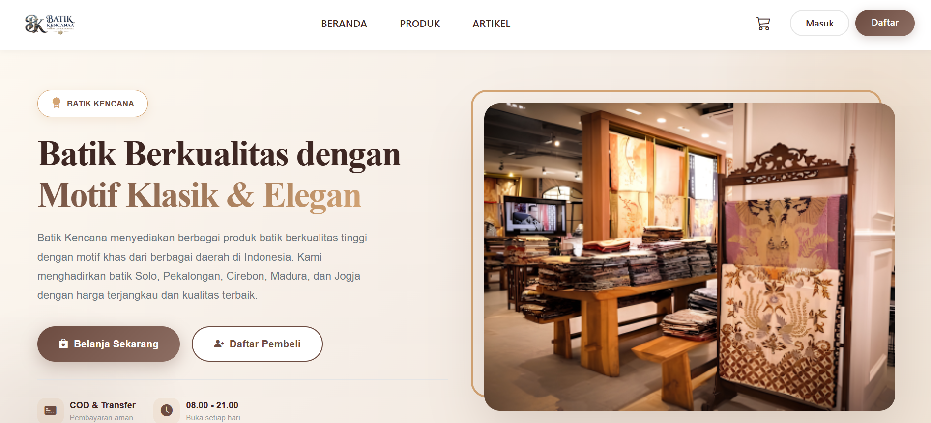 Website Toko Batik
